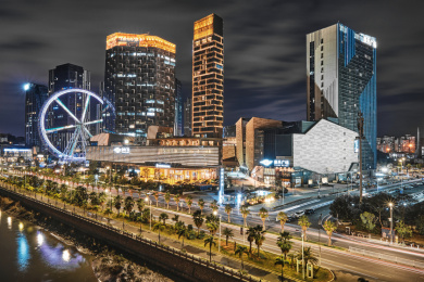 中国福建泉州东海泰禾泉州之眼夜景