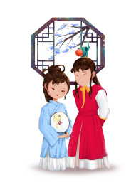 红楼梦黛玉宝玉插画