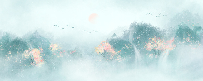 中国风意境山水画