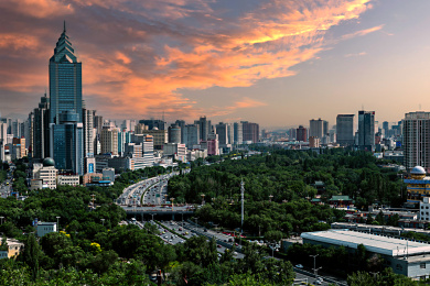 中国新疆乌鲁木齐城市风光
