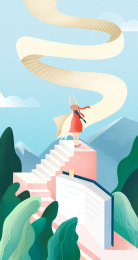 手绘教育书籍矢量插画