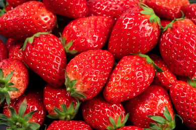 新鲜的草莓特写