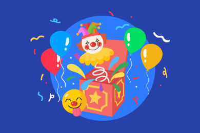 四月愚人节概念矢量插画