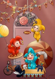 愚人节商业插画小丑