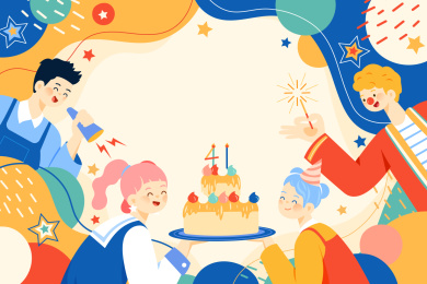 愚人节矢量插画