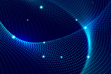 深蓝色3D颗粒科技感抽象背景