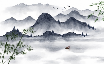 国风山水节气插画