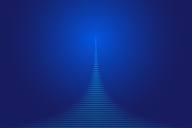 微粒子向上汇聚成互联网科技大数据背景