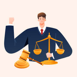 法律公正矢量插画