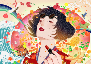 少女幻想涂口红