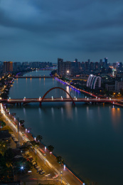 中国四川省德阳市城市风光