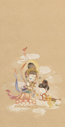 敦煌飞天菩萨观音反弹琵琶仙女