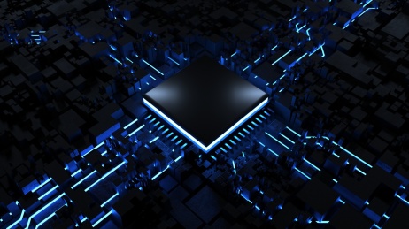 深色调蓝光芯片背景