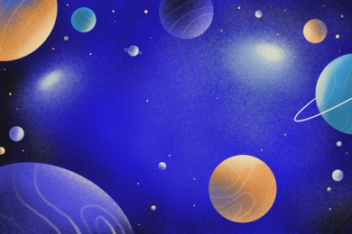 太空星球背景插画