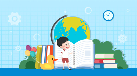 多媒体网络教育教学学习课堂矢量图插画