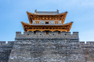 中国山西忻州古城敌楼