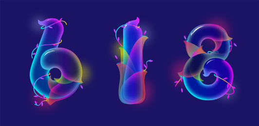 618年中大促霓虹灯字体效果