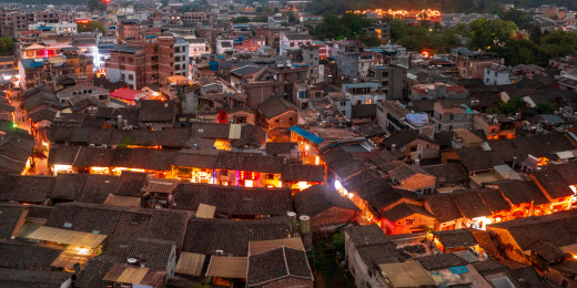 广西贺州黄姚古镇夜景