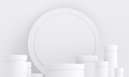 3D渲染几何体展示台背景