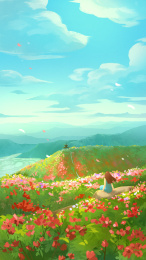 夏天二十四节气立夏高山花海