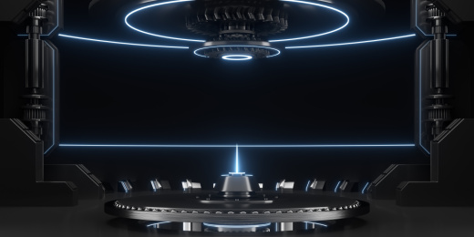 3D渲染的灯光科技背景