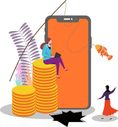 金融诈骗概念插画