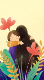 母亲节节日人物插画