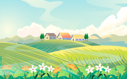 夏天农田插画