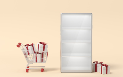 手机内的物品架 3D渲染