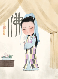 端茶的佛家女孩