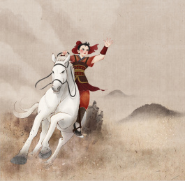 骑在马上的女孩