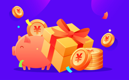 卡通电商购物节活动互联网金融钱袋矢量插画