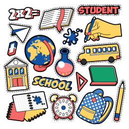 教育相关素材插画贴纸组
