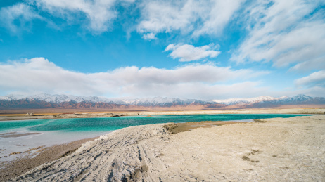 中国青海大柴旦翡翠湖风光