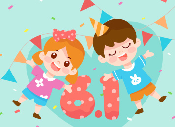 61儿童节卡通儿童插画