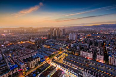 云南省玉溪市城区高楼大厦建筑