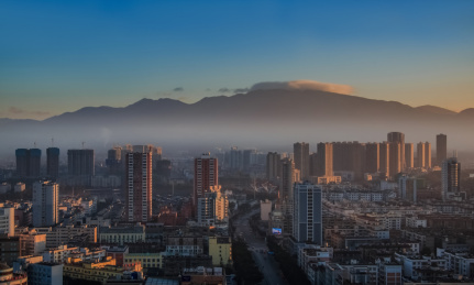 云南省玉溪市城区高楼大厦建筑