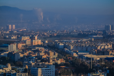 云南省玉溪市城区高楼大厦建筑