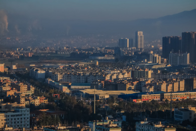 云南省玉溪市城区高楼大厦建筑