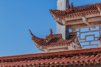 云南省玉溪市庭院斗拱古建园林建筑