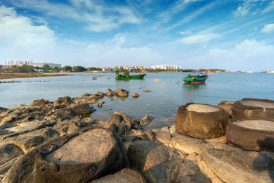 中国海南儋州千年古盐田