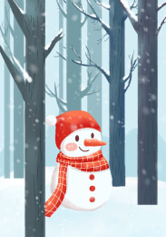 雪地上的小雪人