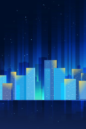 城市建筑矢量插画