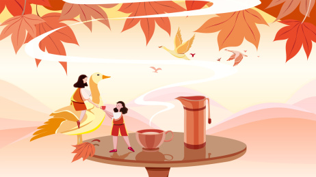 秋季节气寒露矢量插画