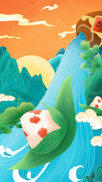 端午节划船的粽子