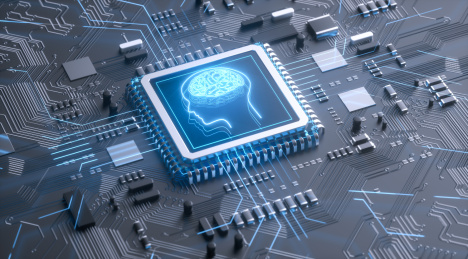 人工智能物联网芯片概念海报