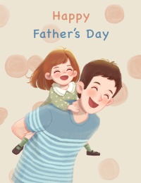 父亲节主题插画海报