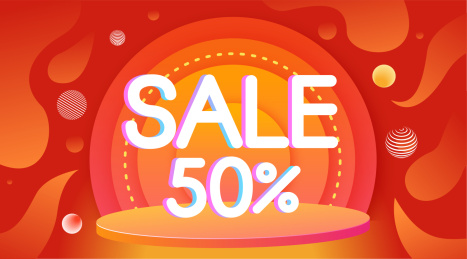 618双十一双十二电商购物插画海报背景