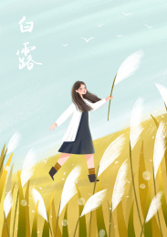 二十四节气之白露 芦苇和女孩