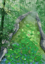 古风夏季清新小景